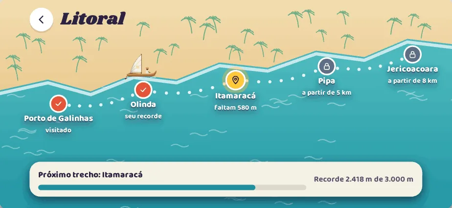 Mapa do litoral